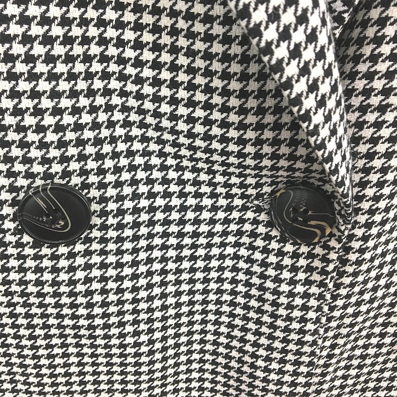 Boohoo Black & White Houndstooth Double Breasted Blazer Jacket Womens Sz 12 NEW