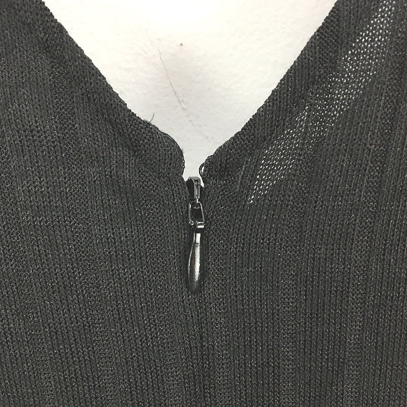 Sussan Sheer V Neck Belted Ribbed Knit Flowy Jumpsuit Black Womens Size S NEW