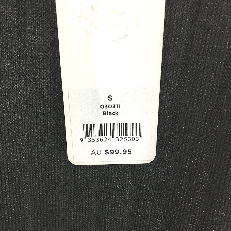 Sussan Sheer V Neck Belted Ribbed Knit Flowy Jumpsuit Black Womens Size S NEW