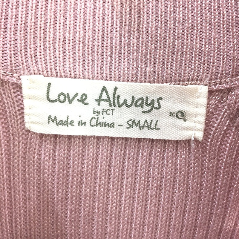Love Always Pink Mesh Long Sleeve Ribbed High Neck Knit Midi Dress Womens Size S