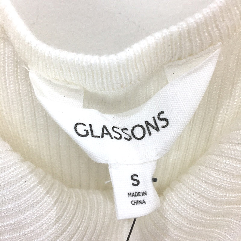 Glassons White Ribbed Sleeveless Cut Out Waist Knit Midi Dress Womens Size S NEW