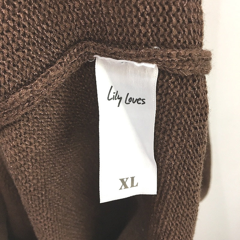 Lily Loves Cotton Blend Knitted Cut Out Back Stretchy Midi Dress Womens Size XL