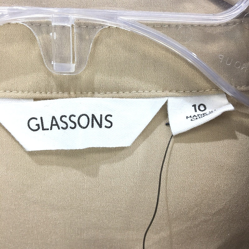 Glassons Long Sleeve Single Breasted Lightweight Coat Jacket Beige Womens Sz 10