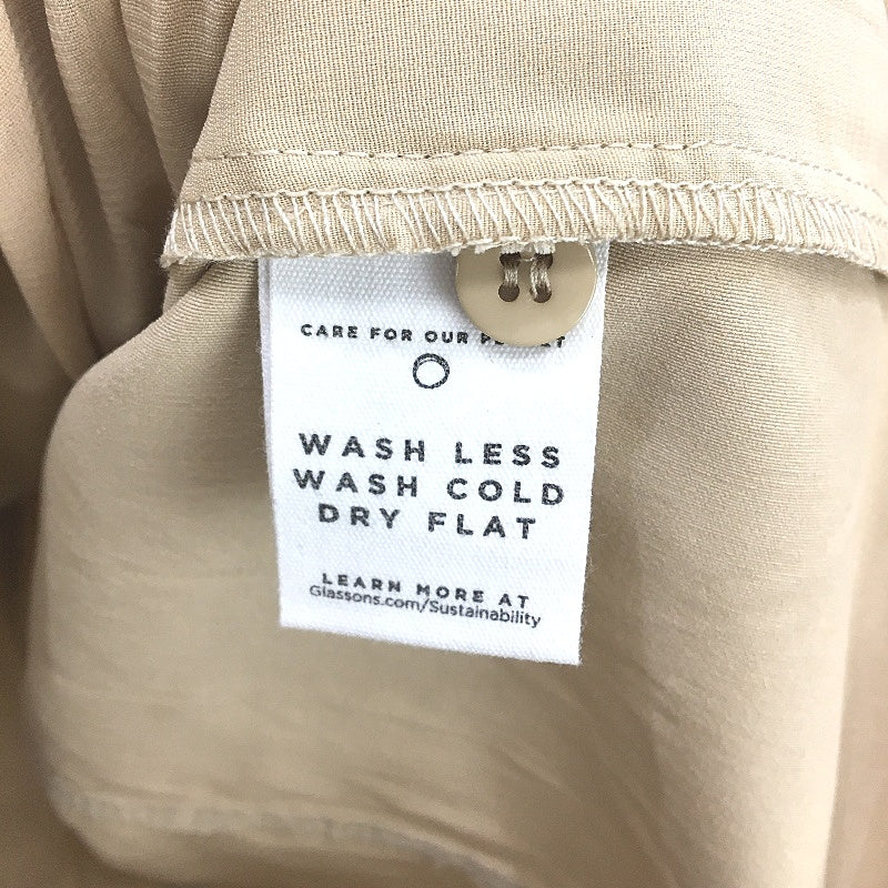 Glassons Long Sleeve Single Breasted Lightweight Coat Jacket Beige Womens Sz 10