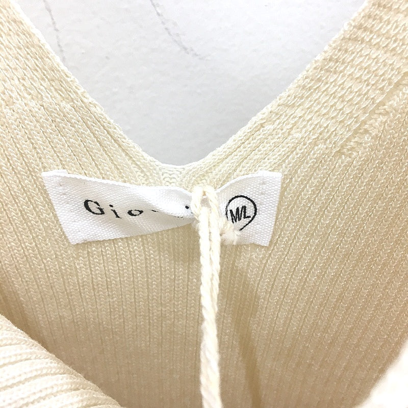 Giorgia V Neck Ribbed Double Slit Stretch Knit Tie Back Midi Dress Womens Sz M/L