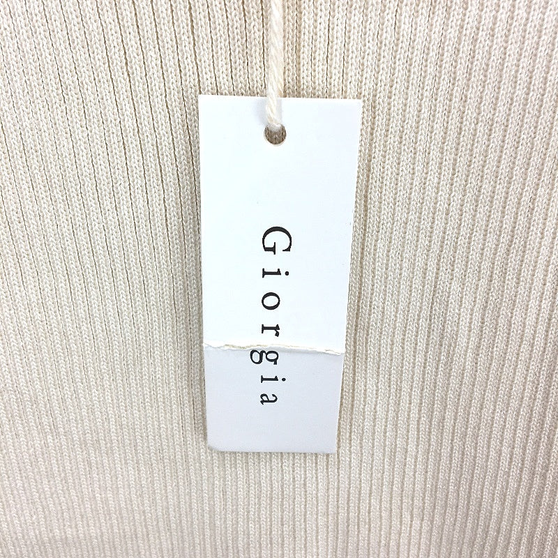 Giorgia V Neck Ribbed Double Slit Stretch Knit Tie Back Midi Dress Womens Sz M/L