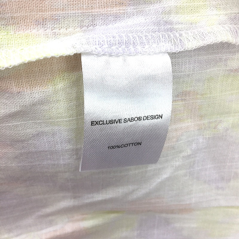 Sabo Short Sleeve Pastel Button Up Belted Flowy Summer Mini Dress Womens Sizw S