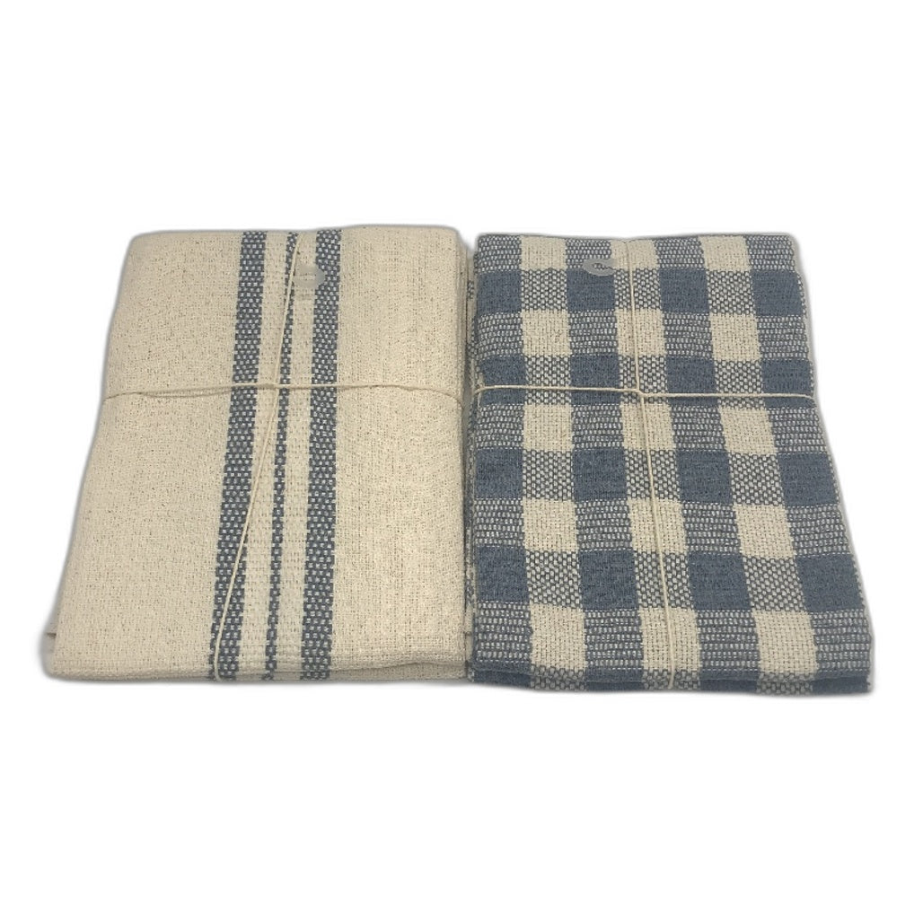 Crate and Barrel x The New Denim Project Recycled Dish Towels in Blue White NEW