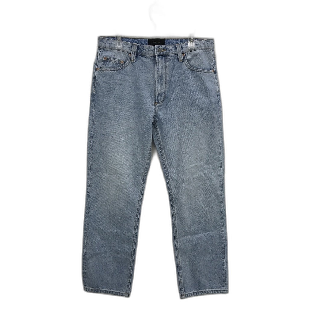 Rollas Ezy Straight Leg High Rise Light Blue Denim Jeans Mens Size 31W 32L NEW