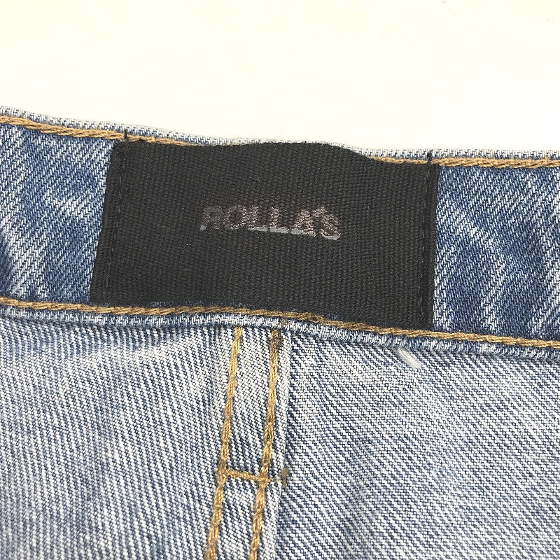 Rollas Ezy Straight Leg High Rise Light Blue Denim Jeans Mens Size 31W 32L NEW