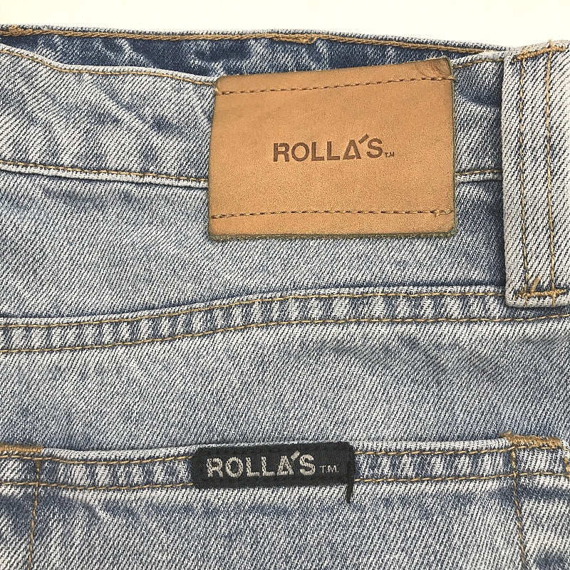 Rollas Ezy Straight Leg High Rise Light Blue Denim Jeans Mens Size 31W 32L NEW