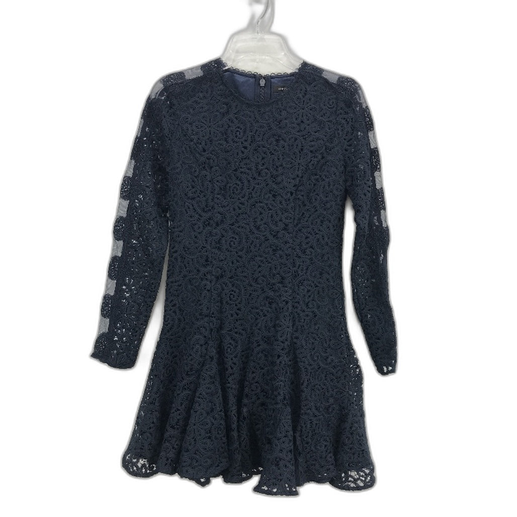 Forever New Josie Geo Lace Navy Lined Mini Dress Ladies Size AU 8 NEW