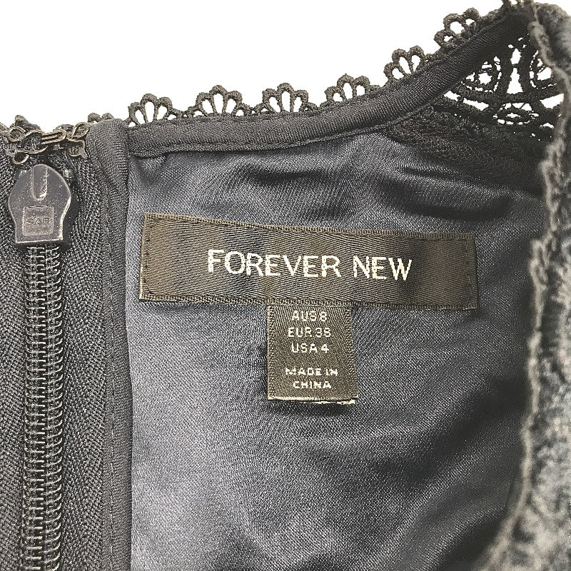 Forever New Josie Geo Lace Navy Lined Mini Dress Ladies Size AU 8 NEW