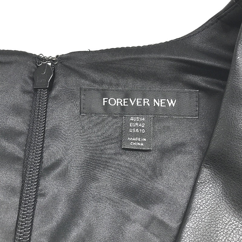 Forever New Tabitha PU Leather Bodycon Mini Dress Ladies Size AU 14 NEW