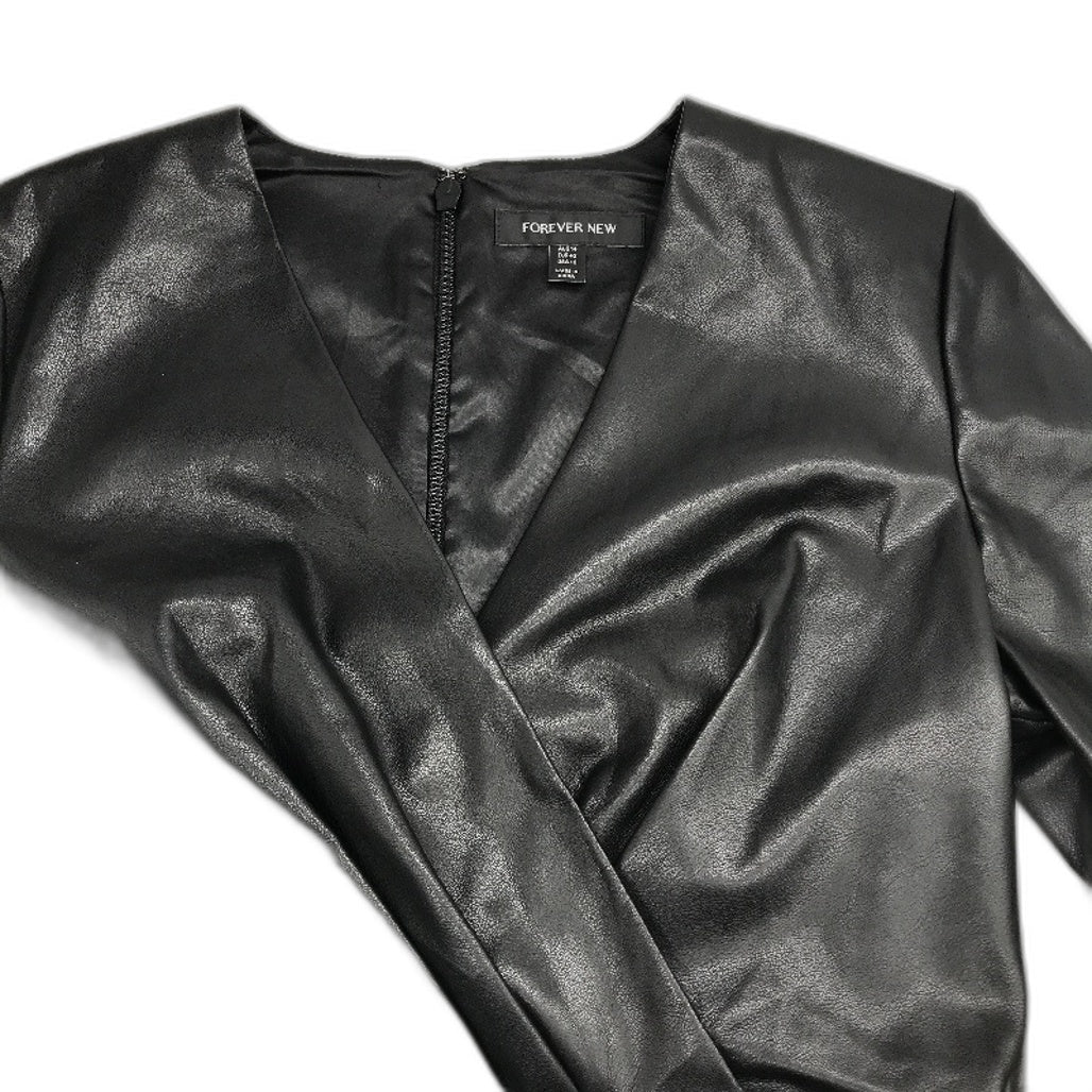 Forever New Tabitha PU Leather Bodycon Mini Dress Ladies Size AU 14 NEW