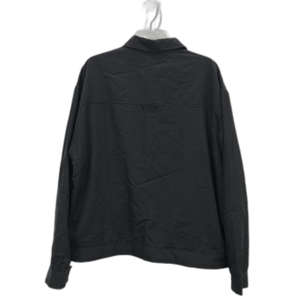 Blacknoise Whiterain Zip Up Black Windbreaker Parachute Jacket Mens Size XL NEW