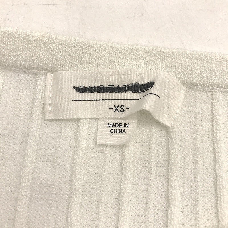 Subtitled Tayla Texture Rib Knit Low Rise White Midi Skirt Ladies Size XS NEW