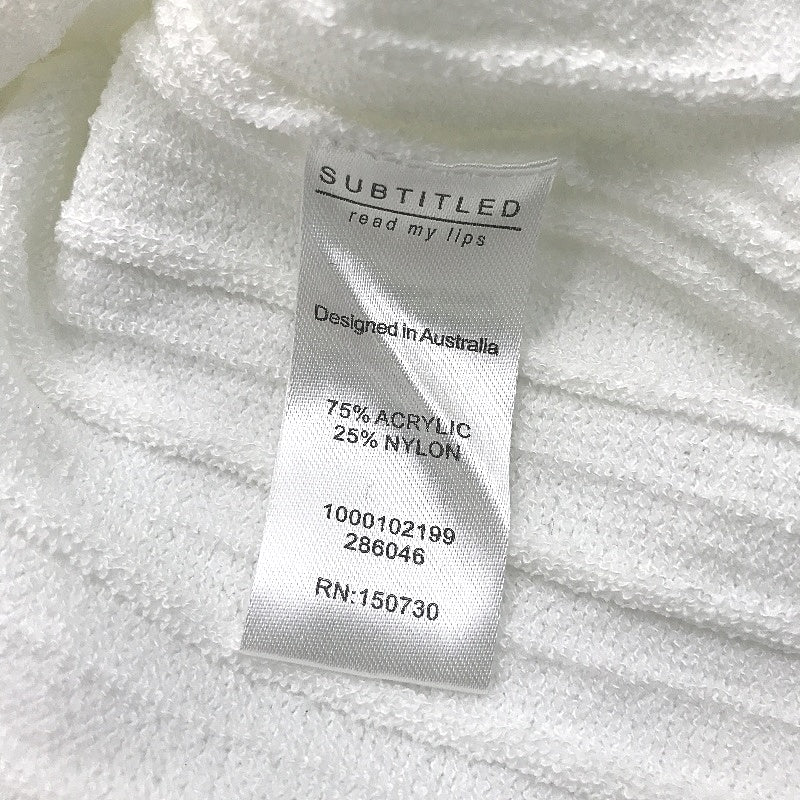 Subtitled Tayla Texture Rib Knit Low Rise White Midi Skirt Ladies Size XS NEW