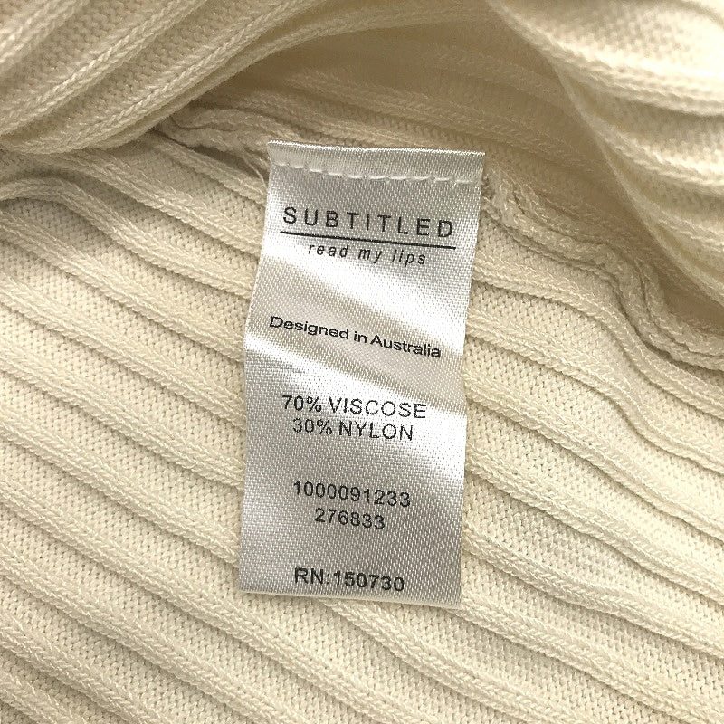 Subtitled Charlotte High Rise Knit Beige Midi Skirt Ladies Size Medium NEW