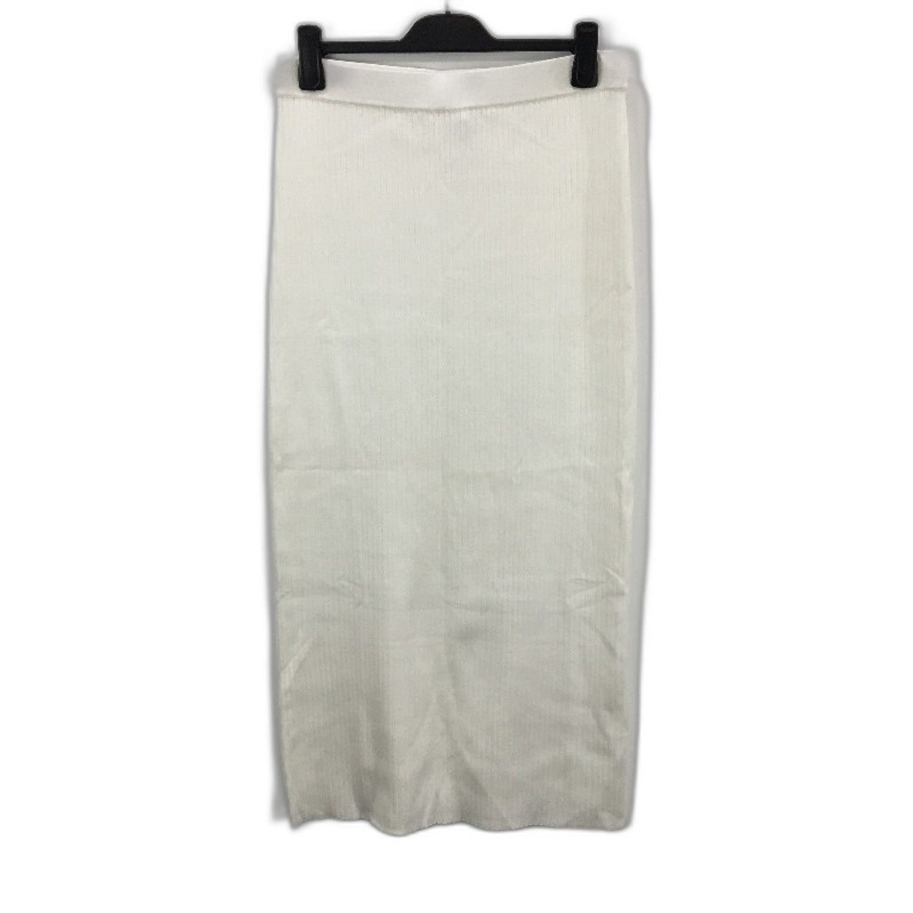 Subtitled Charlotte High Rise Knit White Midi Skirt Ladies Size XL NEW