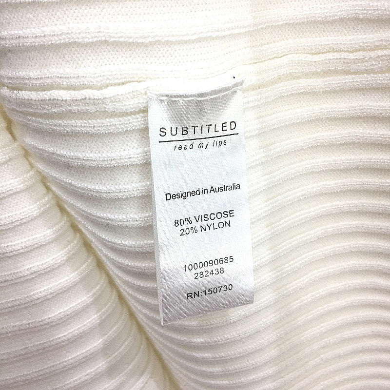 Subtitled Charlotte High Rise Knit White Midi Skirt Ladies Size XL NEW