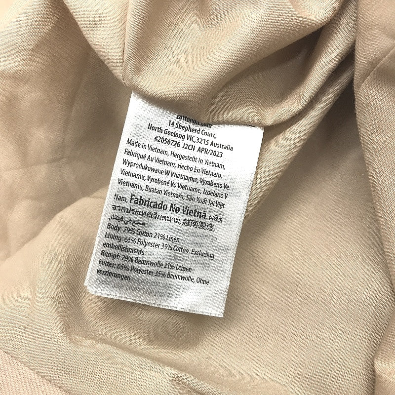 Cotton On Peta Pinstripe Stone Linen Blend June Blazer Jacket Ladies Sz XS/S NEW