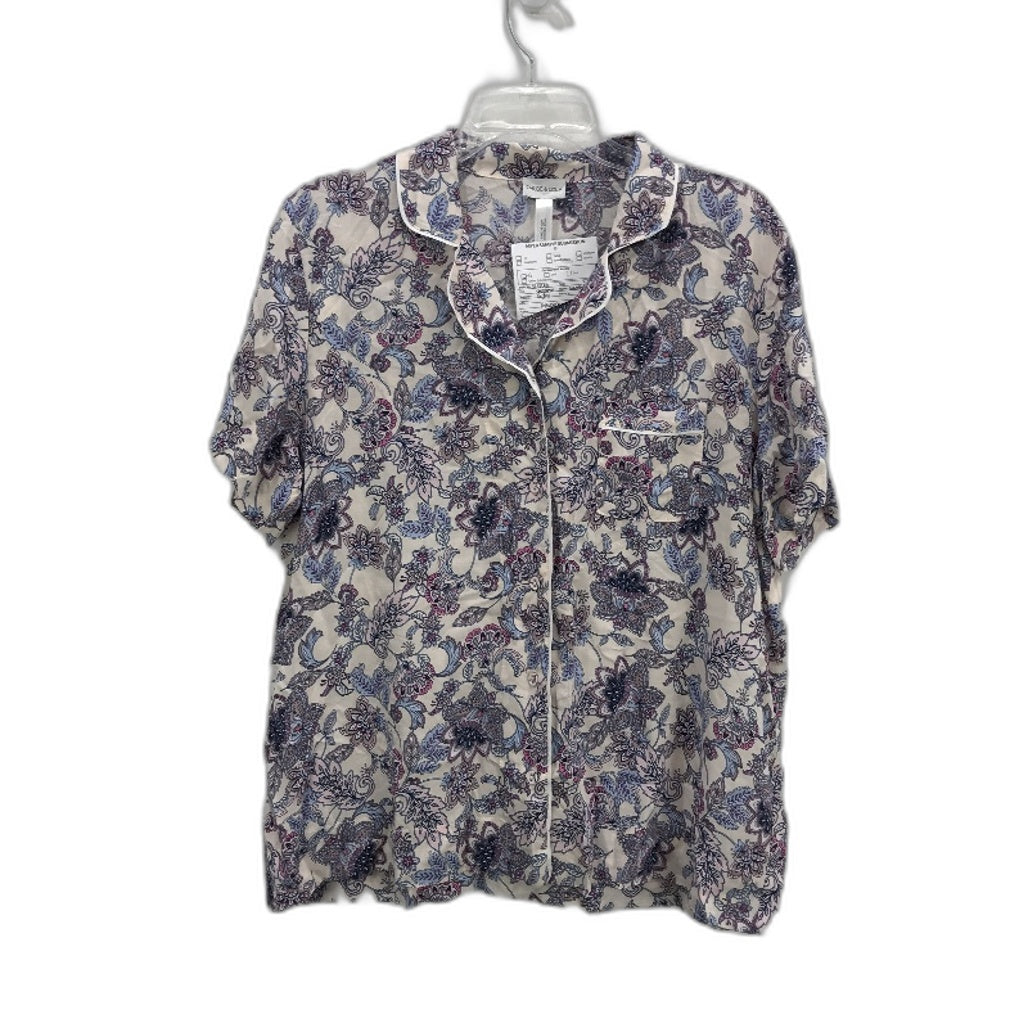 Chloe & Lola Myers Sample Pink Paisley 2Pce Short Sleeve PJ Set Ladies Sze S NEW