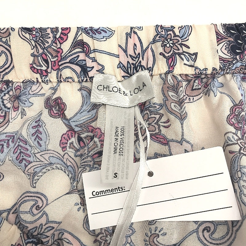 Chloe & Lola Myers Sample Pink Paisley 2Pce Short Sleeve PJ Set Ladies Sze S NEW