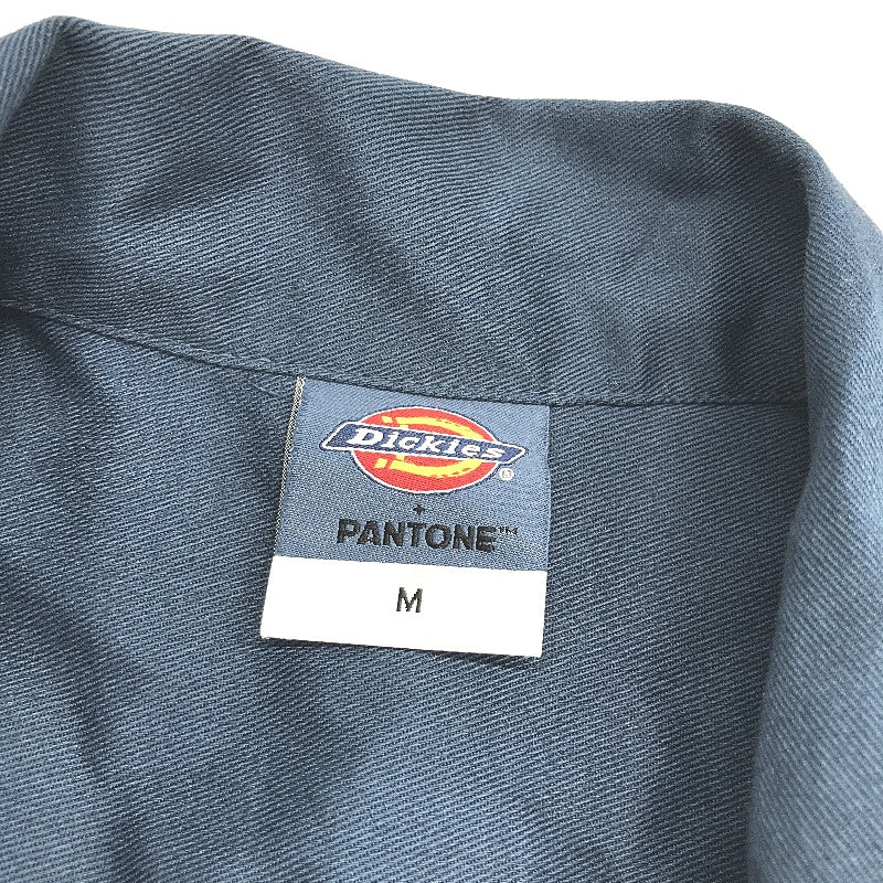 Dickies Pantone Cotton Blend Classic Style Button Up Blue Shirt Mens Size M NEW