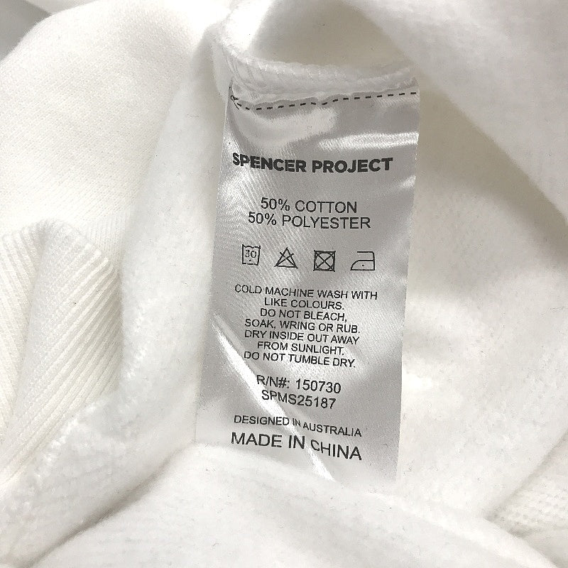 Spencer Project New York Pancake Print White Hooded Jumper Mens Size S NEW