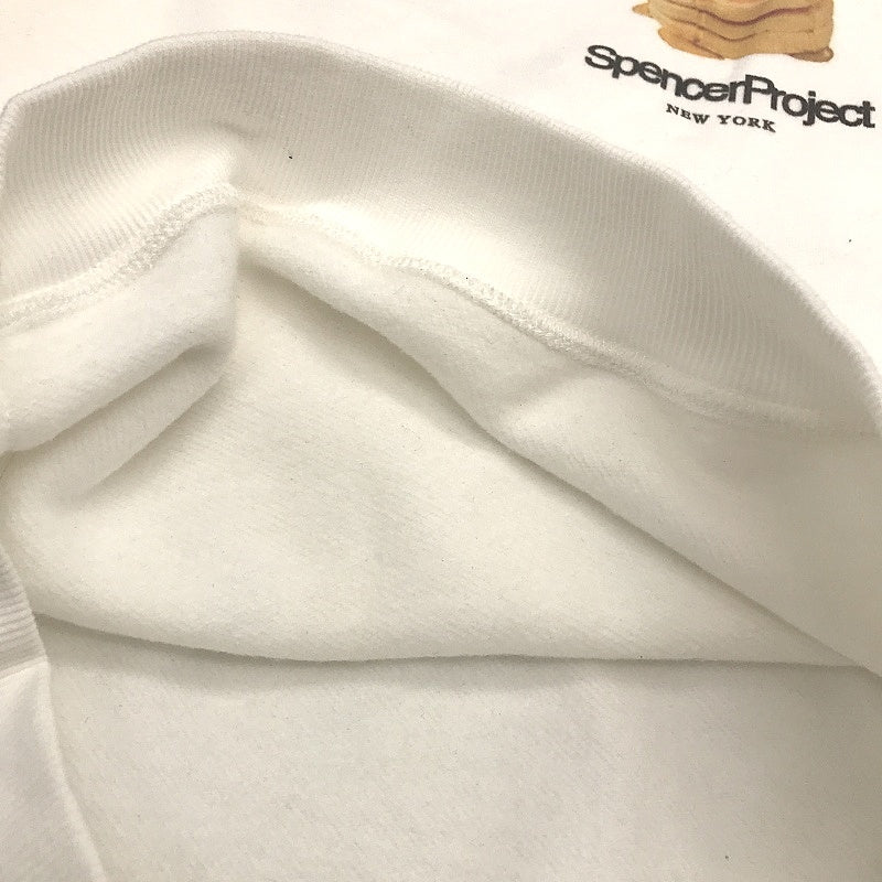 Spencer Project New York Pancake Print White Hooded Jumper Mens Size S NEW