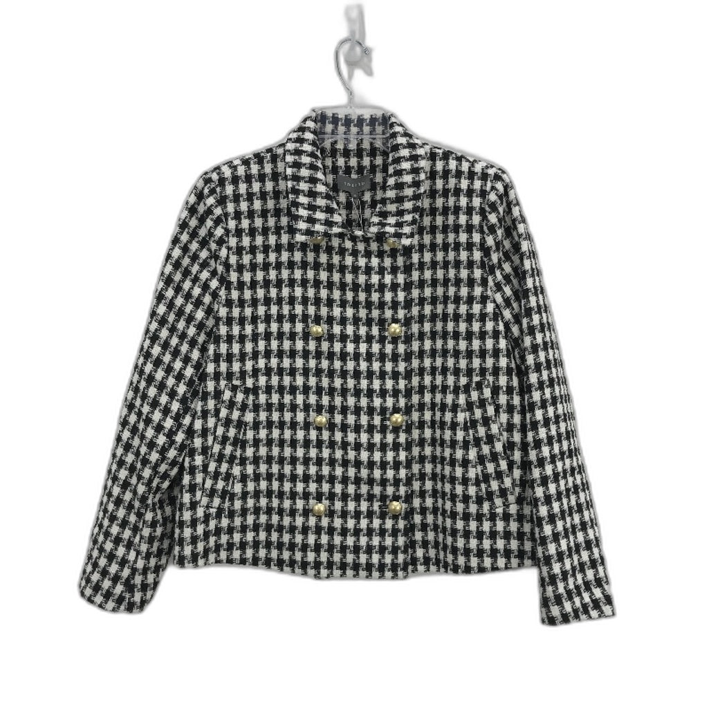 Tokito Black White Hounds Tooth Pattern Single Breast Jacket Ladies Size 10 NEW