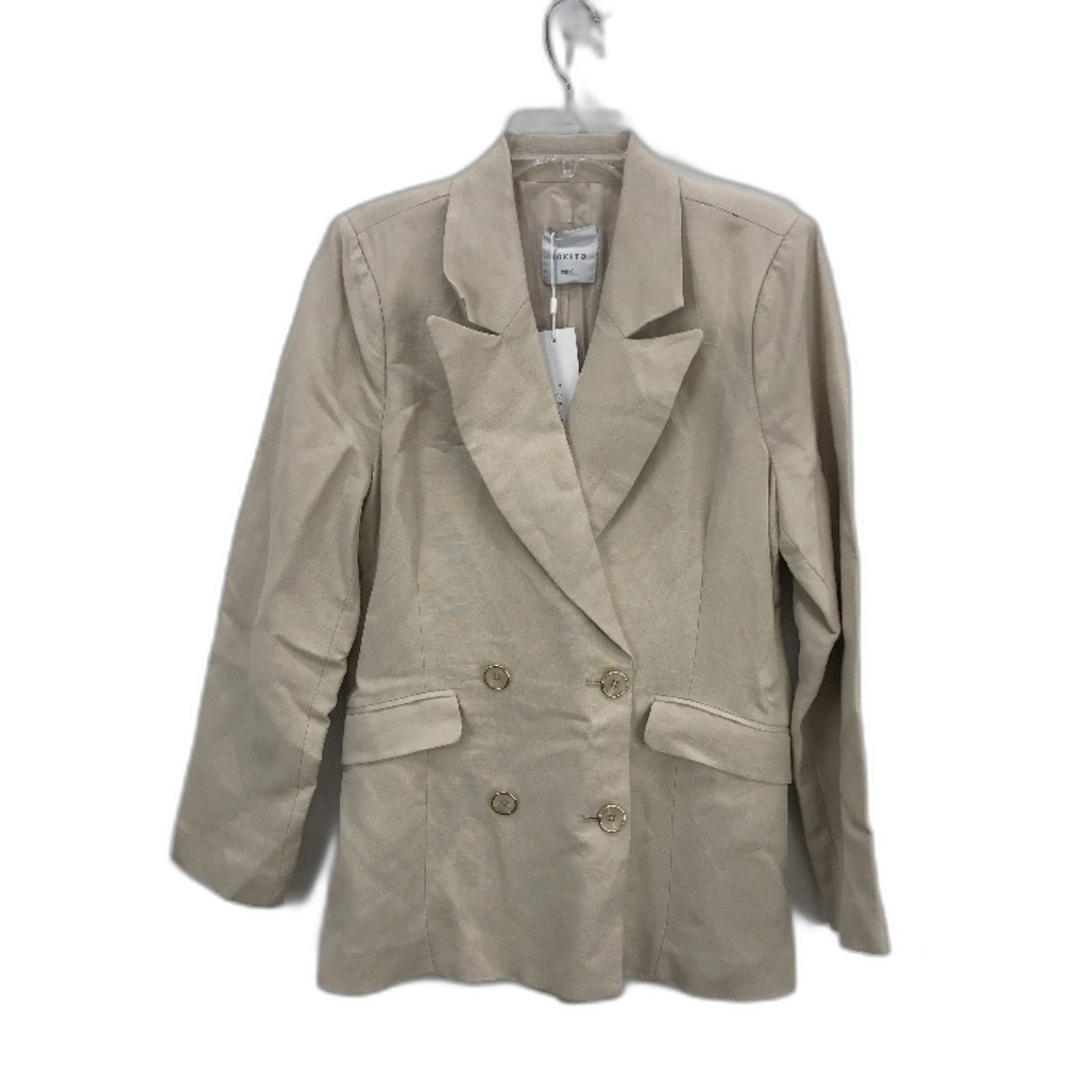 Tokito Stone European Linen Blend Button Up Blazer Jacket Ladies Size 10 NEW