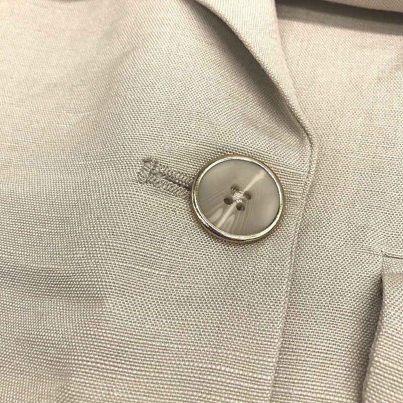 Tokito Stone European Linen Blend Button Up Blazer Jacket Ladies Size 10 NEW