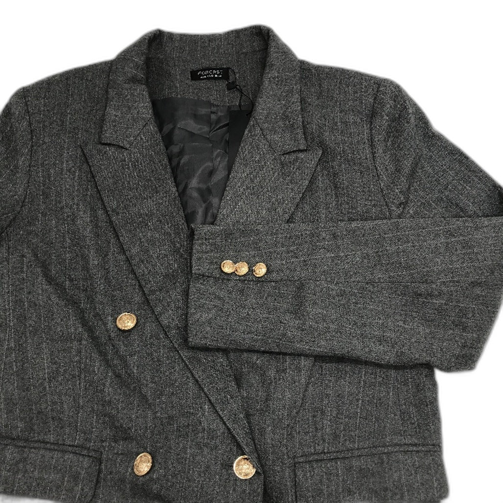 Forcast Charcoal Grey Berlin Double Breasted Blazer Jacket Ladies Size 16 NEW