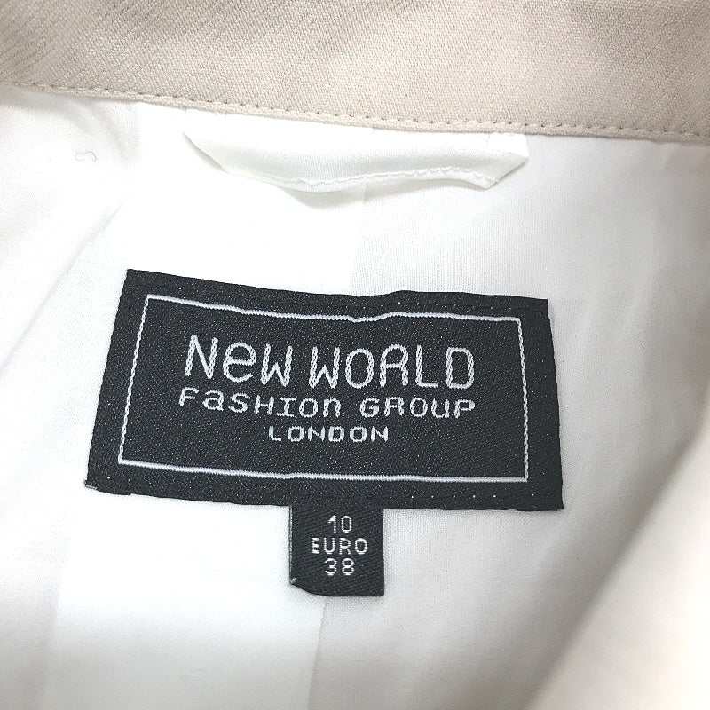 New World Myer Tokito Sample Beige Button Up Short Jacket Ladies Size 10 NEW