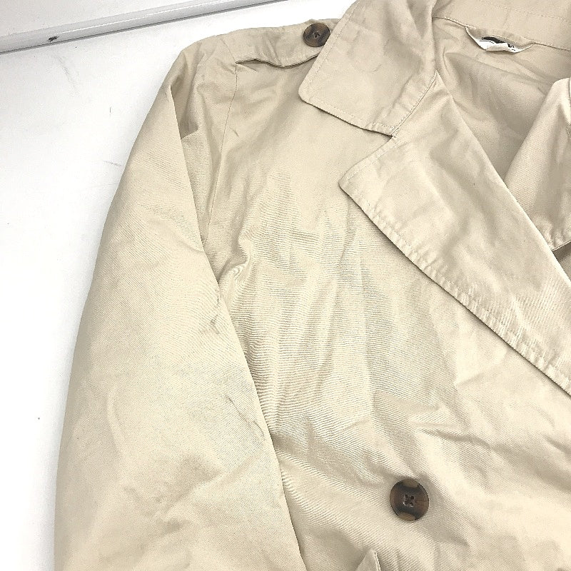 Subtitled Stone Beige Cotton Belted Longline Trench Coat Unisex Size M NEW