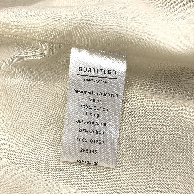 Subtitled Stone Beige Cotton Belted Longline Trench Coat Unisex Size M NEW