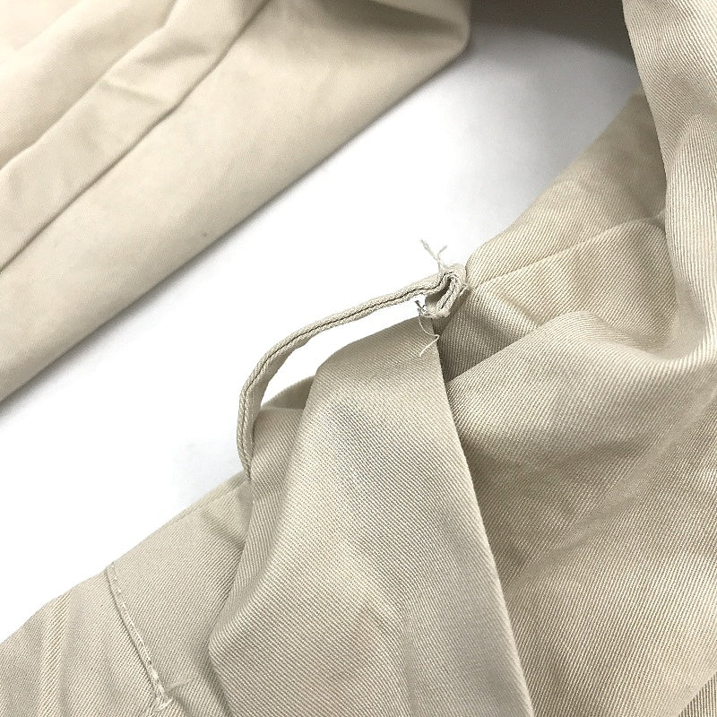 Subtitled Stone Beige Cotton Belted Longline Trench Coat Unisex Size M NEW