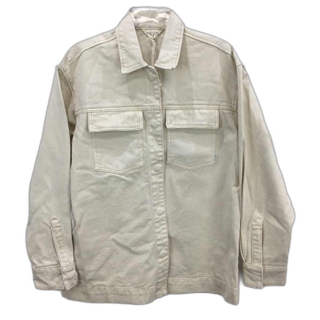 Subtitled Sand Cream Denim Myles Shacket Shirt Jacket Mens Size XS NEW