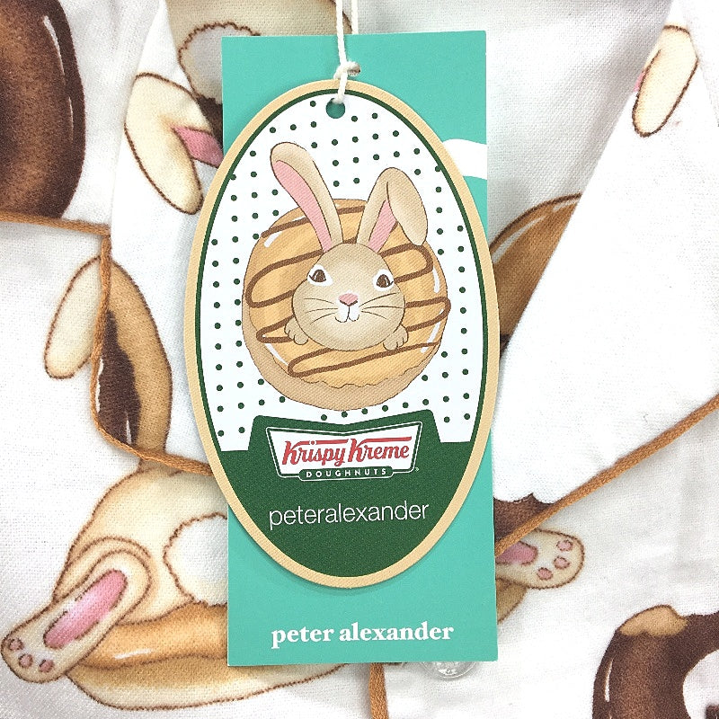 Peter Alexander Krispy Kreme Brown Bunnies Short Cotton PJ Set Mens Size XS NEW
