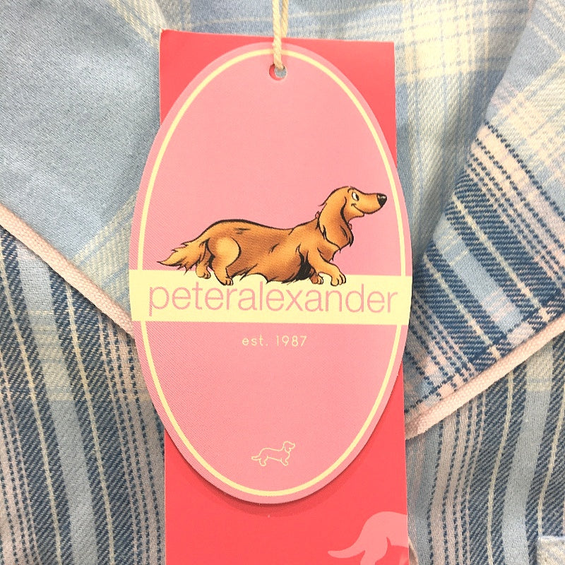 Peter Alexander Checkered Blue Flannelette Longsleeve PJ Set Ladies Size XS NEW