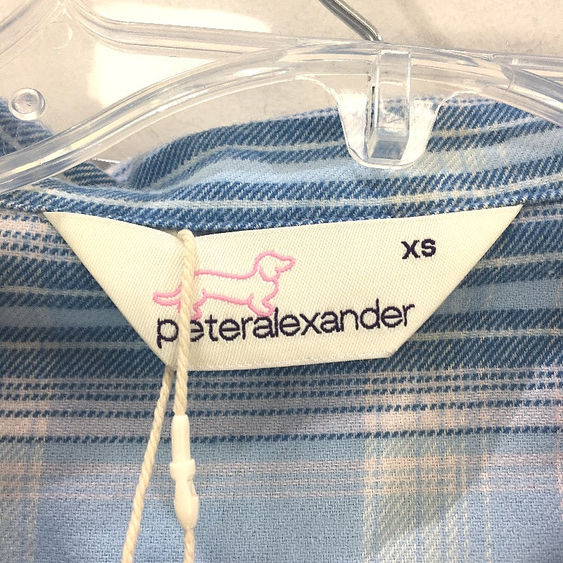Peter Alexander Checkered Blue Flannelette Longsleeve PJ Set Ladies Size XS NEW