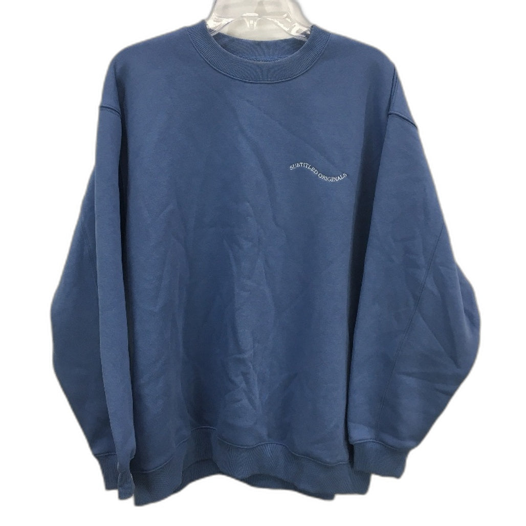 Subtitled Originals Blue Cotton Blend Soft Classic Crew Neck Jumper Size M NEW