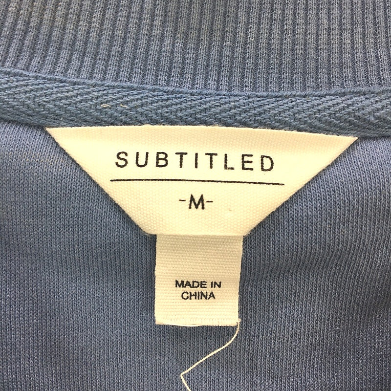 Subtitled Originals Blue Cotton Blend Soft Classic Crew Neck Jumper Size M NEW