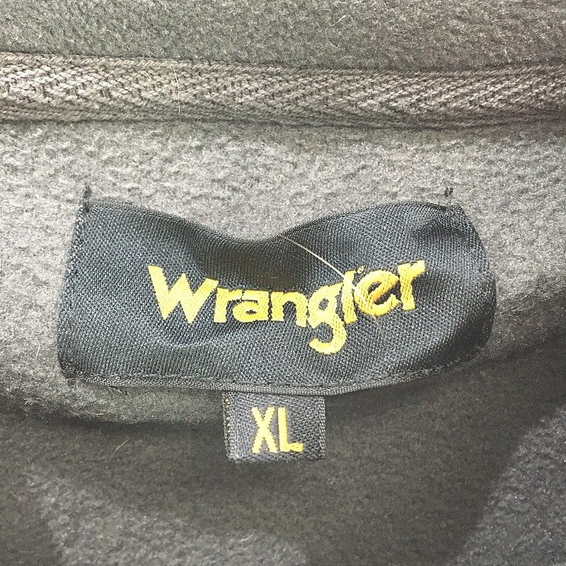 Wrangler Slate Grey Polar Fleece Soft Quarter Button Up Sweater Jumper Size XL