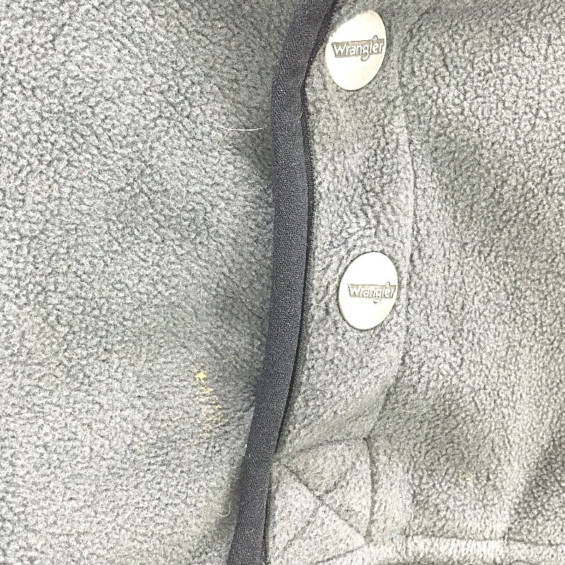 Wrangler Slate Grey Polar Fleece Soft Quarter Button Up Sweater Jumper Size XL