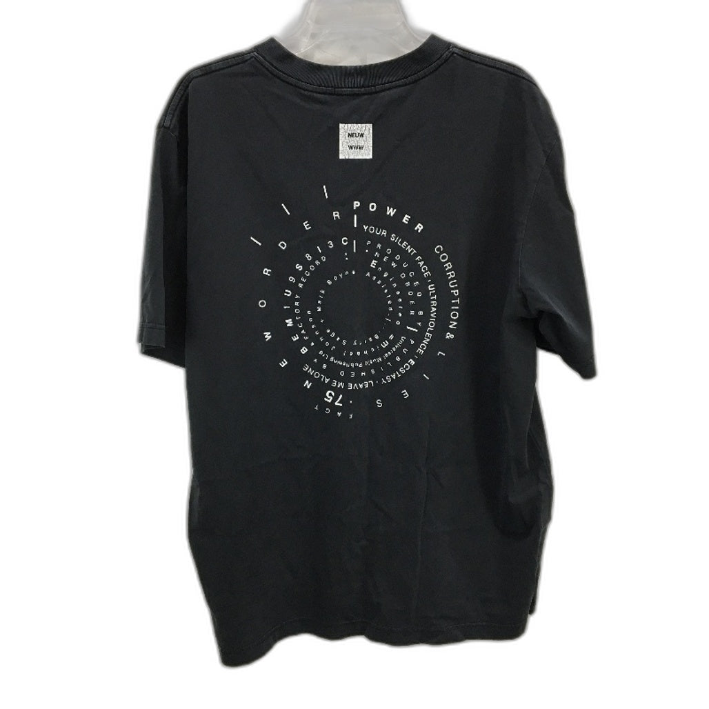 NEUW New Order Samo Vinyl Organic Cotton Faded Black T-Shirt Mens Size M NEW