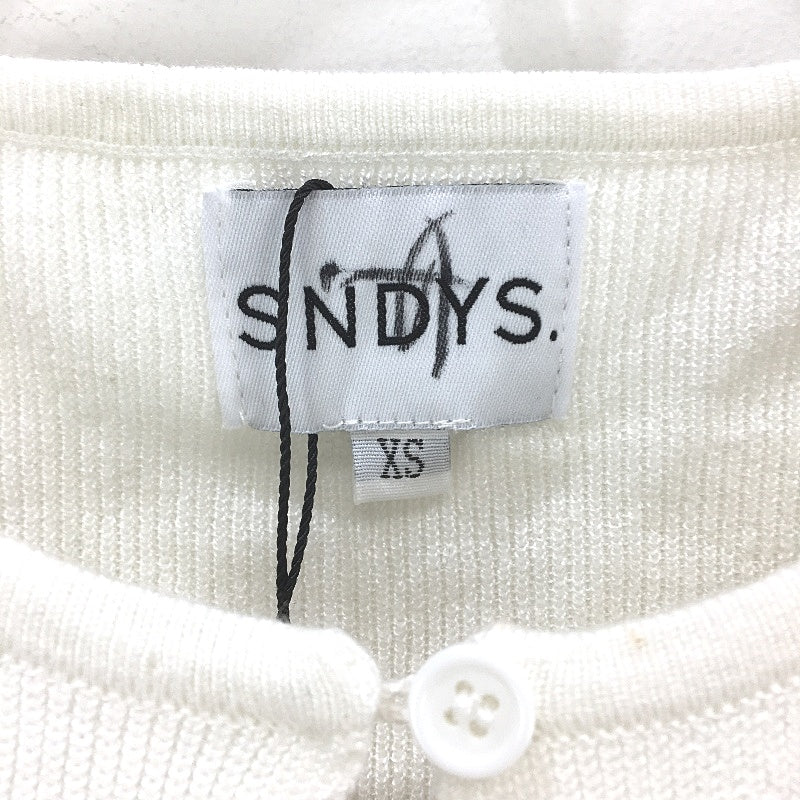 SNDYS White Viscose Knit Open Style Button Front Etta Lightweight Top ize XS NEW