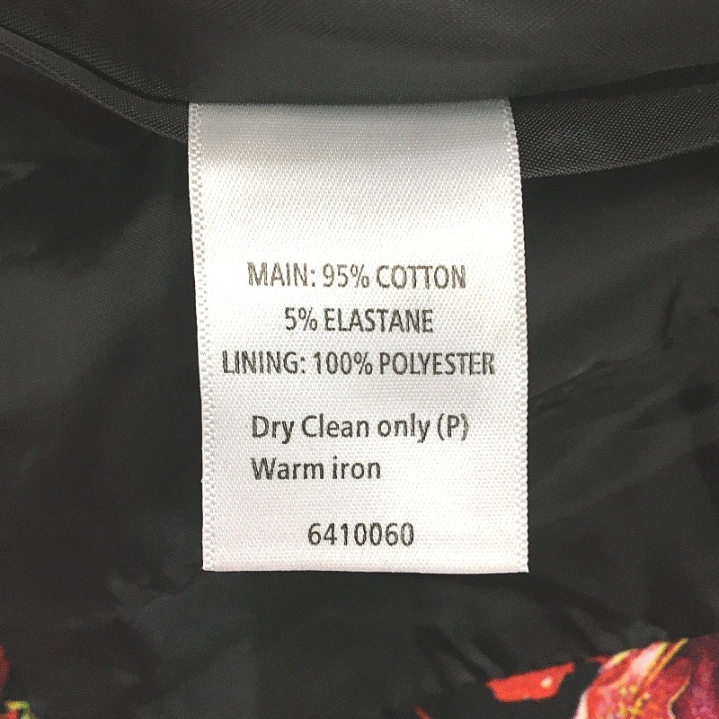 Alice In The Eve Black Tropical Floral Print Blazer Jacket Ladies Size 8 NEW